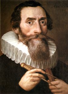 You've got to love that frilly collar.  Just like Shakespeare!  Actually, come to think of it, Kepler actually lived at the exact same time as Shakespeare.  I wonder if they ever met and what they might say to each other at a dinner party.  Image is public domain.